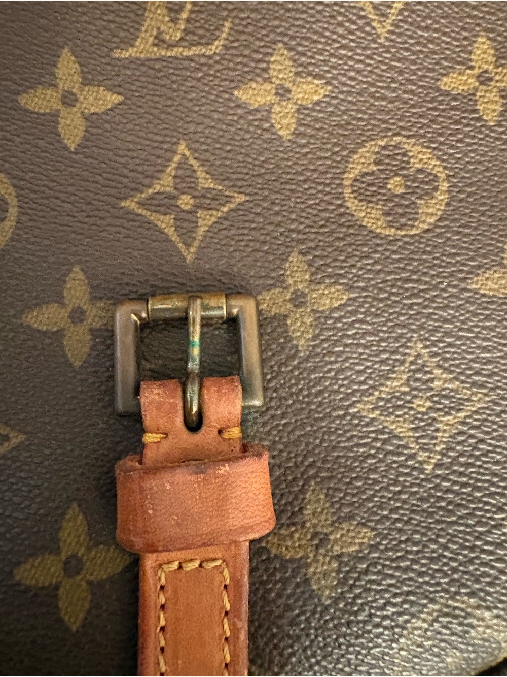 Louis Vuitton Monogram vintage Half-Moon Crossbody Bag in Brown and Tan - Picture 15 of 16